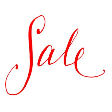 Satılık hat yazı metin ifade el mürekkep çizilmiş vektör öğesine yazma