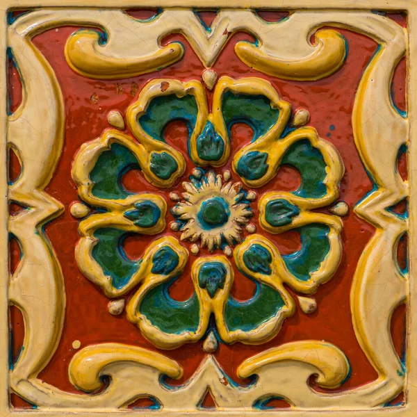 Arkaplanı Çiçek Desenli Grunge Duvar — Stok fotoğraf