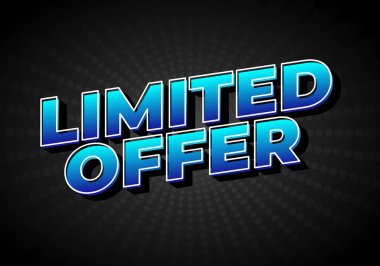 Modern bir yazı tipinde Sınırlı Teklif okuyan koyu bir arkaplan ile radyal desenli koyu renkli bir metin grafiği.