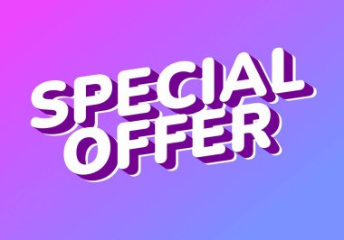 Mor bir arkaplan üzerinde kalın ve 3 boyutlu metni içeren canlı bir grafik..