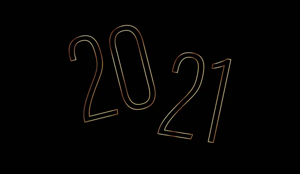 2021 Bannière Nouvel Sur Fond Sombre — Image vectorielle