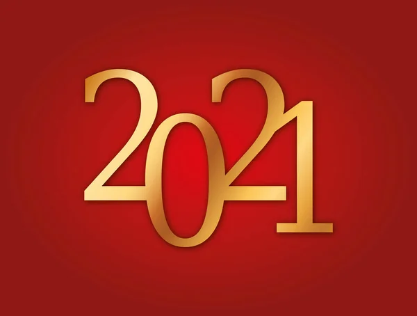 2021 Новым Годом Красном Фоне — стоковый вектор