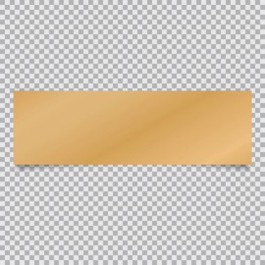 Şeffaf arkaplanda altın kağıt pankart