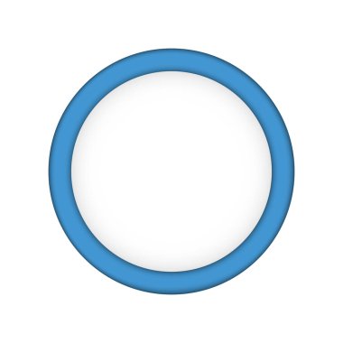 mavi yuvarlak düğme şeffaf arkaplanda izole edildi