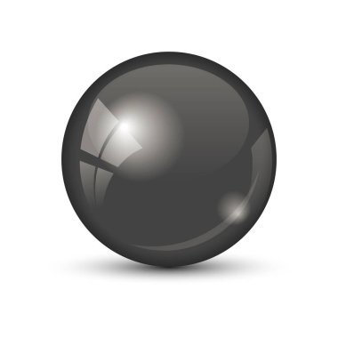 şeffaf arkaplanda izole edilmiş siyah yuvarlak tuş