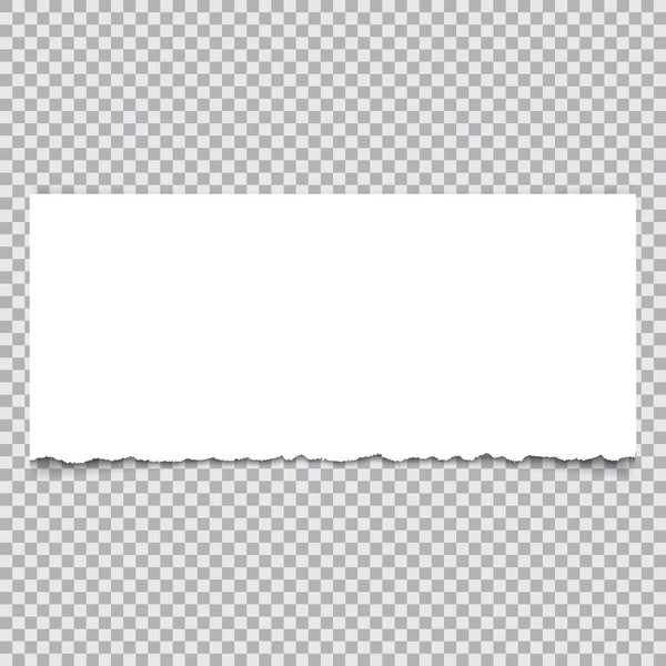 Weißes Notizpapier Auf Transparentem Hintergrund — Stockvektor