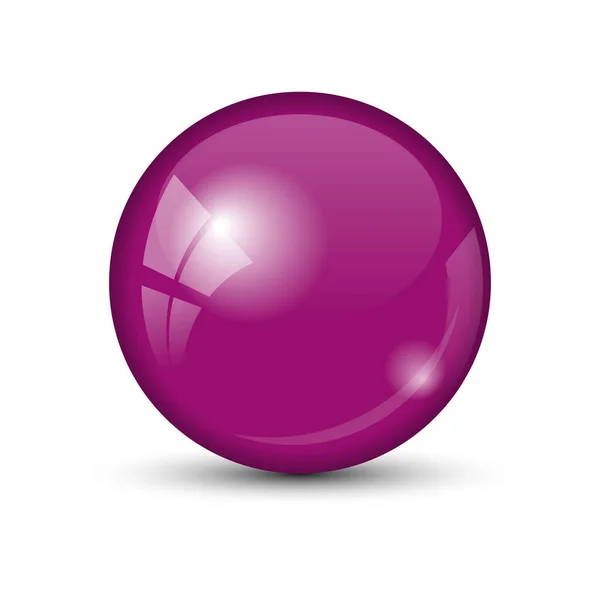 Botón Redondo Púrpura Aislado Sobre Fondo Transparente — Vector de stock