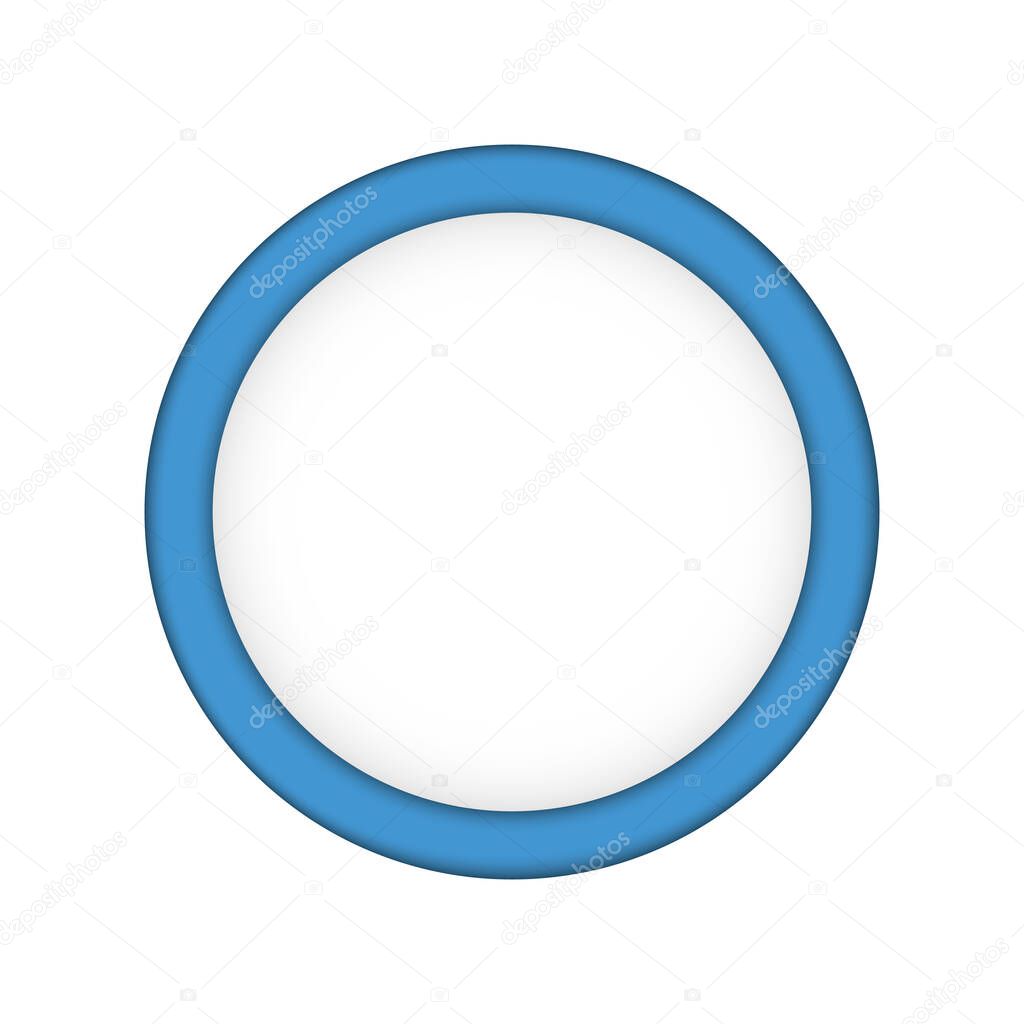 blue round button isolated on transparent background