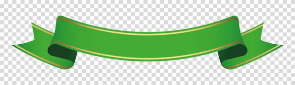 Etichetta Banner Nastro Verde Sfondo Trasparente — Vettoriale Stock