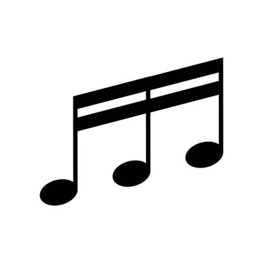 Beyaz arkaplanda müzik notası simgesi