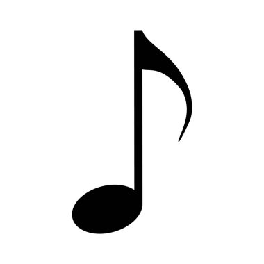 Beyaz arkaplanda müzik notası simgesi