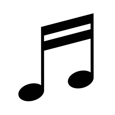 müzik işareti simgesi - vektör illüstrasyonu