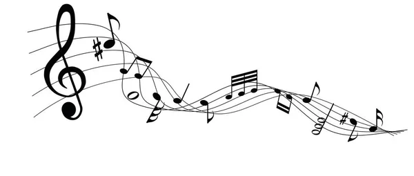 Beyaz arkaplanda müzik notaları