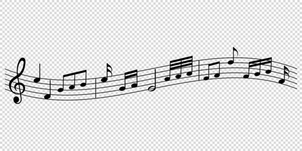 şeffaf arkaplanda müzik notaları