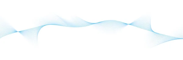 Abstrait Vecteur Bleu Lignes Onde Sur Fond Blanc — Image vectorielle