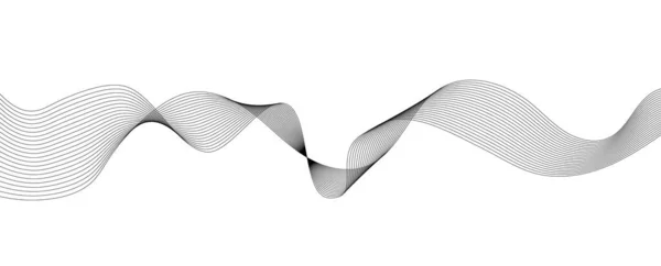 白い背景に抽象的なベクトル波線 — ストックベクタ