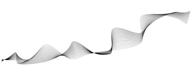 Beyaz arkaplanda soyut vektör dalga çizgileri