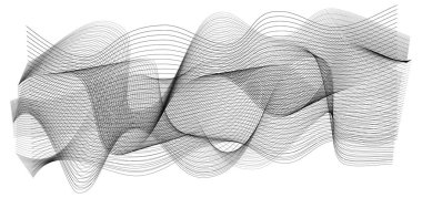 Beyaz arkaplanda soyut dalga çizgileri