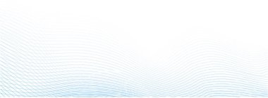 Beyaz arkaplanda soyut vektör mavi dalga çizgileri