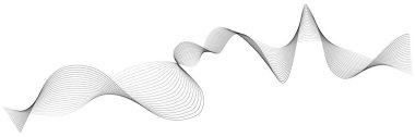 Beyaz arkaplanda soyut vektör dalga çizgileri