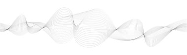 Beyaz arkaplanda soyut vektör dalga çizgileri