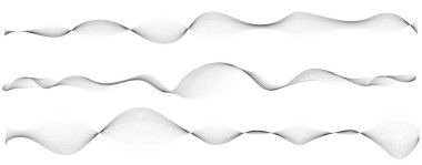 Beyaz arkaplanda soyut dalga çizgileri