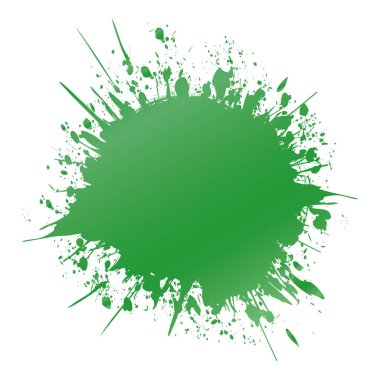 Tasarım elementiniz için yer ile boyanmış yeşil fırça mürekkep çerçevesi