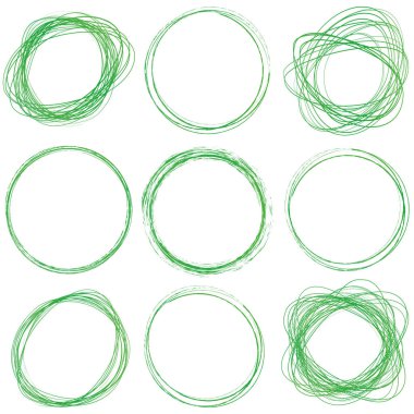 Tasarım elementiniz için yer ile boyanmış yeşil fırça mürekkep çerçevesi