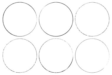 Beyaz arkaplanda gümüş fırça yuvarlak çerçeve afişleri