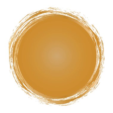 Beyaz arkaplanda altın fırça yuvarlak çerçeve pankartları