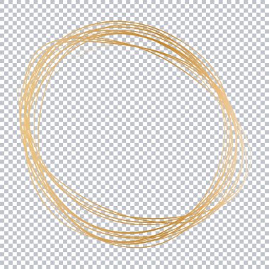 Beyaz arkaplanda altın fırça yuvarlak çerçeve pankartları