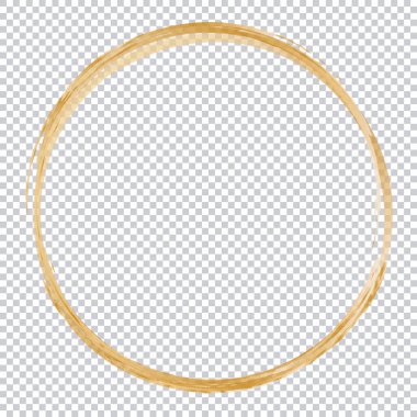 Beyaz arkaplanda altın fırça yuvarlak çerçeve pankartları