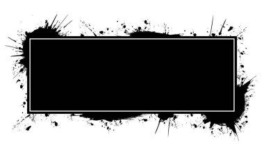 tasarım elemanınız için boyalı mürekkep pulu çerçevesi