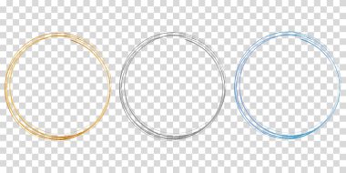 Beyaz arkaplanda altın fırça yuvarlak çerçeve pankartları