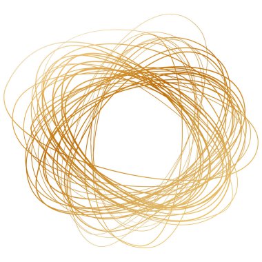 Beyaz arkaplanda altın fırça yuvarlak çerçeve pankartları