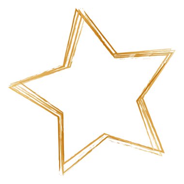 Şeffaf arkaplanda yıldız fırçası çerçevesi