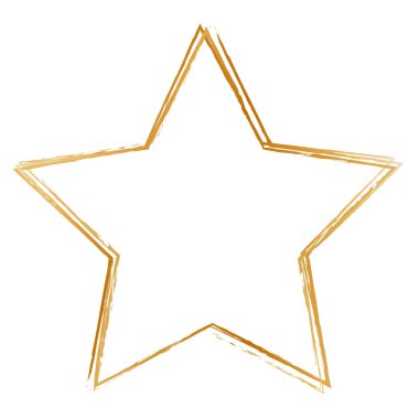 Şeffaf arkaplanda yıldız fırçası çerçevesi