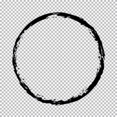yuvarlak fırça boyalı mürekkep çerçevesi tasarım elementiniz için yer ile birlikte