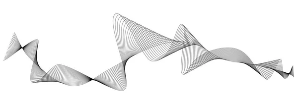 Абстрактні Векторні Хвильові Лінії Білому Тлі — стоковий вектор