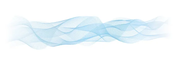 Αφηρημένες Διανυσματικές Μπλε Γραμμές Κυμάτων Λευκό Φόντο — Διανυσματικό Αρχείο