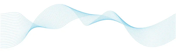 Абстрактні Векторні Сині Хвильові Лінії Білому Тлі — стоковий вектор