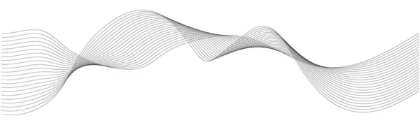 Abstrakte Vektorwellenlinien Auf Weißem Hintergrund — Stockvektor