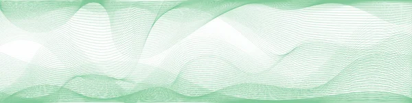 Linhas Onda Verde Vetor Abstrato Fundo Branco — Vetor de Stock