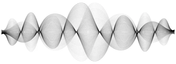 白い背景に抽象的な波線 — ストックベクタ