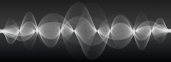白色背景上的抽象波线 — 图库矢量图片