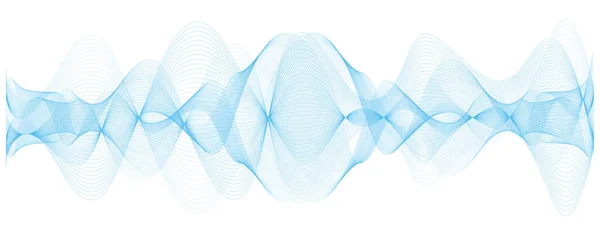 Абстрактные Векторные Синие Волновые Линии Белом Фоне — стоковый вектор
