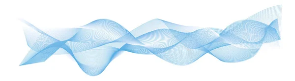 白色背景上的抽象矢量蓝波线 — 图库矢量图片