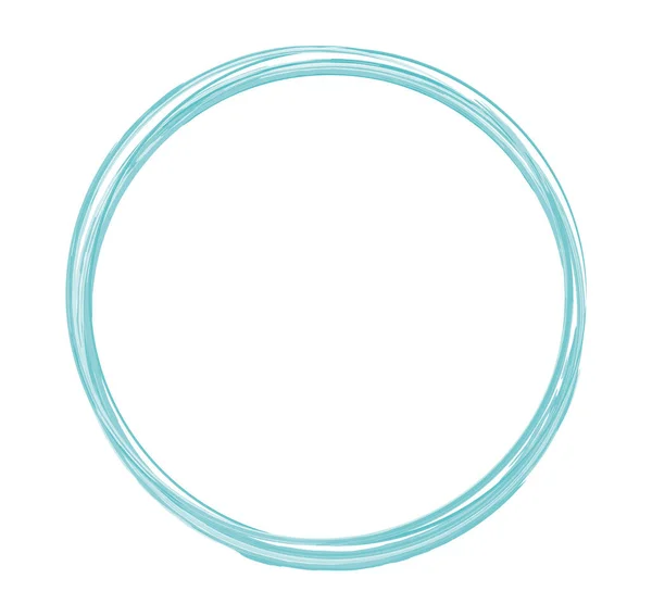 Голубая Круглая Рамка Элемент Векторного Дизайна Прозрачном Фоне — стоковый вектор