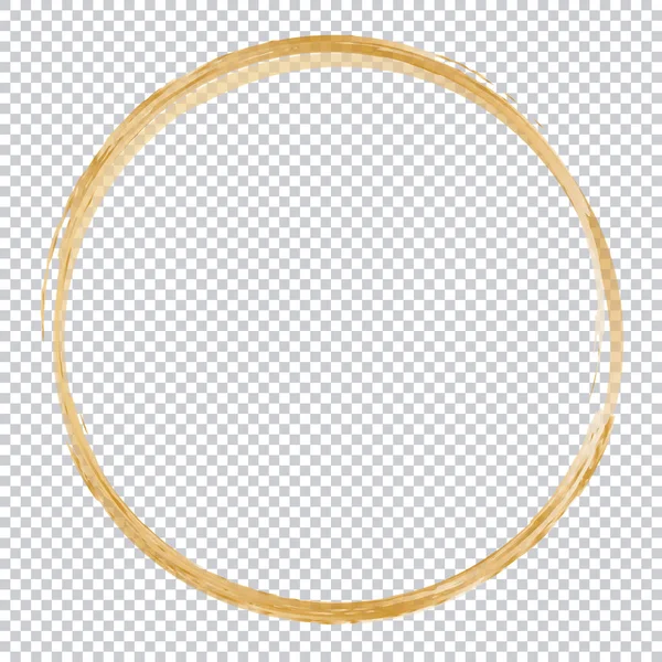 Beyaz arkaplanda altın fırça yuvarlak çerçeve pankartları