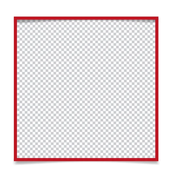 Roter Rahmen Mit Transparentem Platz Für Ihr Gestaltungselement — Stockvektor